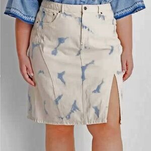 Future Collective™ Women's High-Rise Midi Denim Skirt PLUS Size 20-Never Worn